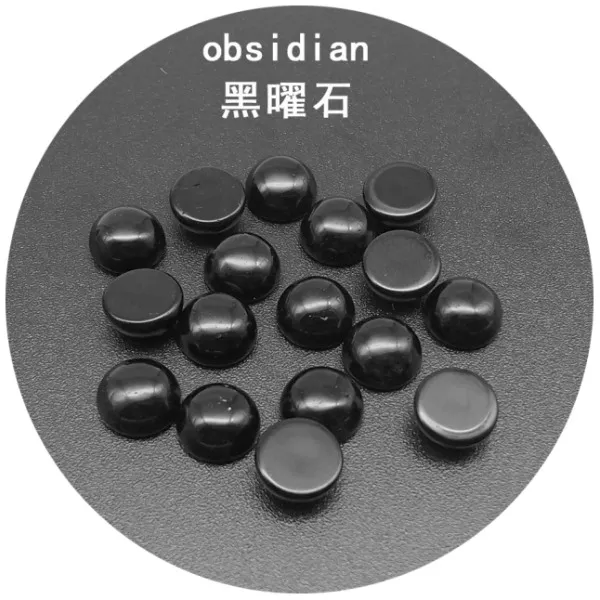 4/6/8/1012/14 mm edelsteen cabochons natuurlijke synthetische stenen kralen obsidiaan cabochons voor oorbel ketting armband