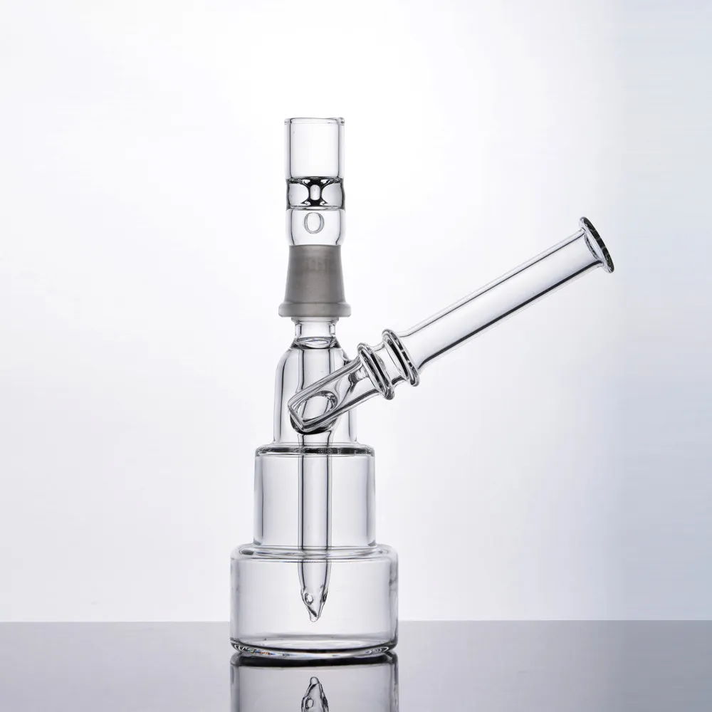 Pipa in vetro Hitman Mini Classic Brilliance Cake Recycler Tubi per fumo Downstem Tubi per acqua Bong Bubbler con giunto maschio da 14,4 mm