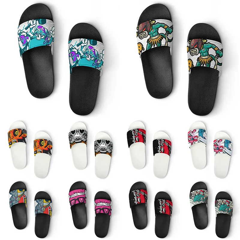 Custom Shoes PVC Slippers Men Women DIY Home Indoor Outdoor Sneakers Customized Beach Trainers Slip-on color303