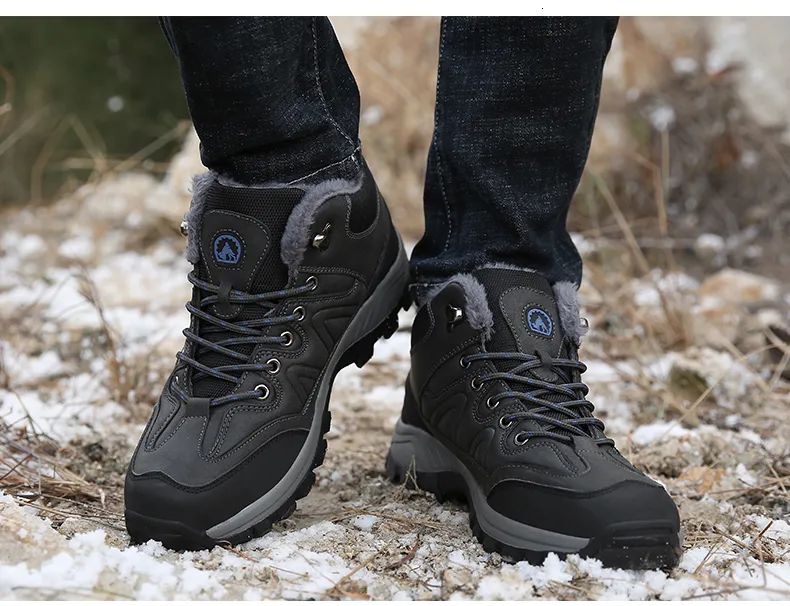 Botas de seguridad deportivas para hombre, impermeables, cálidas