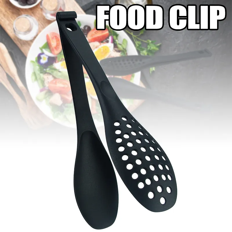 Cooking Utensils 3 in 1 Spoon Salad Tongs Heat Resistant Detachable Food Clamp Spatula Combo for Nonstick Cookware Pans 221114