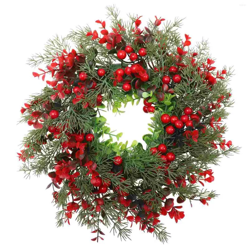 Guirlande de fleurs décoratives porte guirlande de Noël baie rouge hiver avant brindille artificielle arbre de Noël escalier cintre manteau cheminée vacances