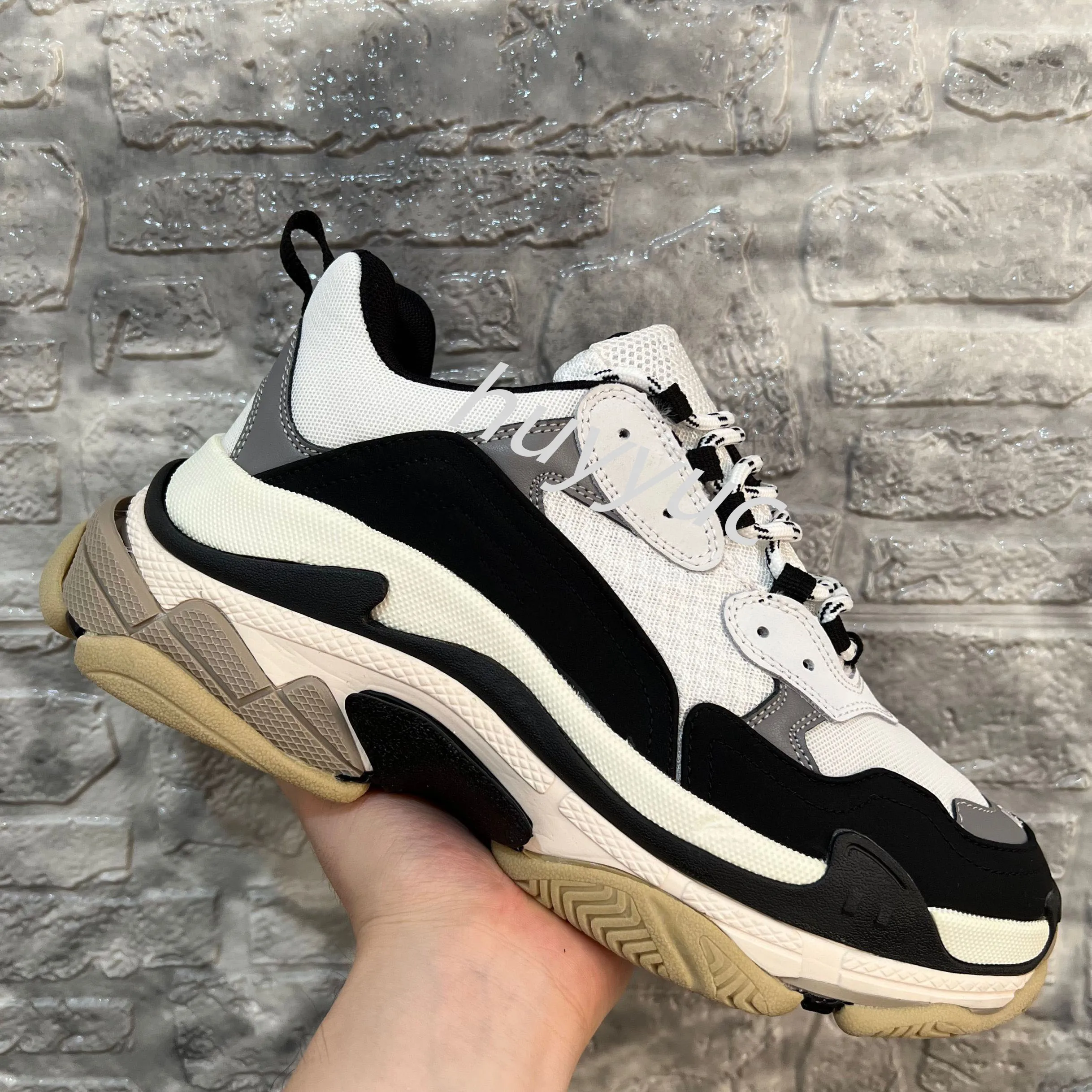 2022 Top Kwaliteit Parijs Triple S Casual Schoenen Heren Dames Zwart Wit Gym Rood Grijs Platform Liefhebbers Trainer Sneakers 35-45