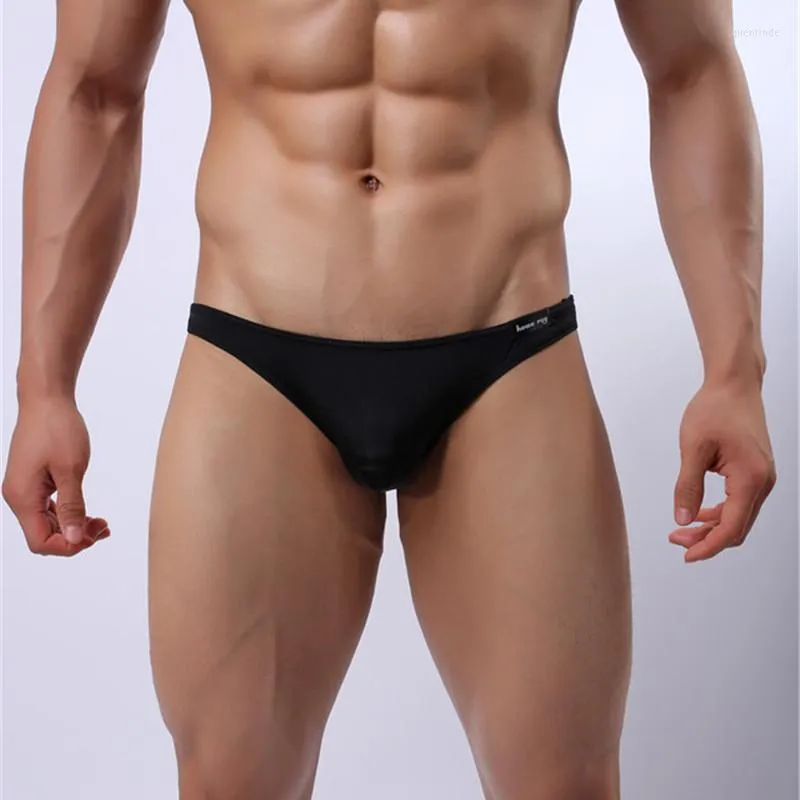 Underpants Men Sexy Transparent Briefs Fashion Bikini Tangas Men's Low Waist Ultra Thin Underwear Smooth Ice Silky Brief Gay