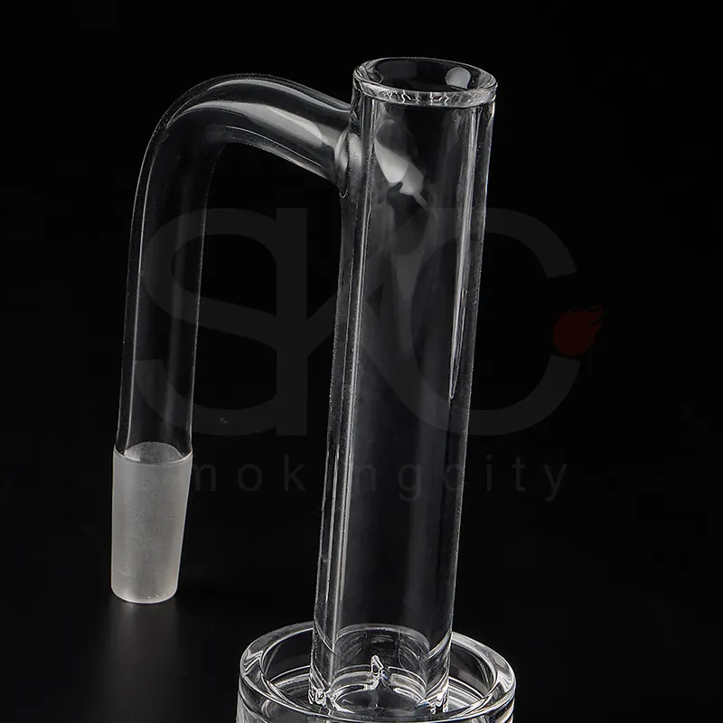 Ongle de fumée entièrement soudé la tour de commande de bord biseauté banger quartz 10/14 / 18 mm 2,5 mm d'épaisseur pour les riches en verre