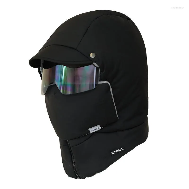 Berretti -30C Cappello da pilota russo da sci da moto Cappello da pilota invernale protettivo da uomo caldo spesso