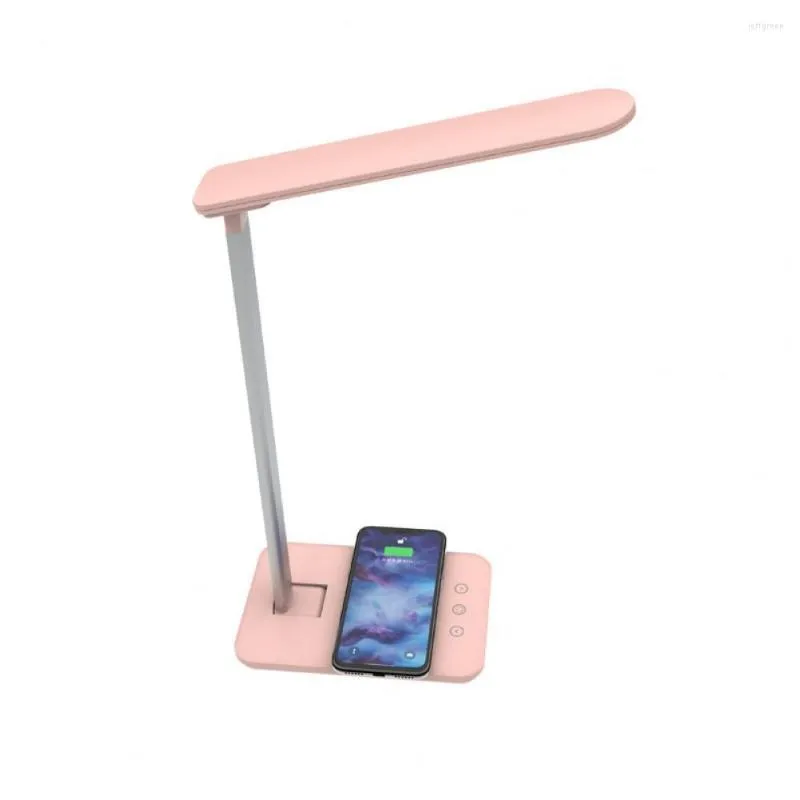 Lampes de table lampe à LED Protection des yeux charge sans fil ABS Rechargeable nuit avec lumière douce Durable pour l'étude