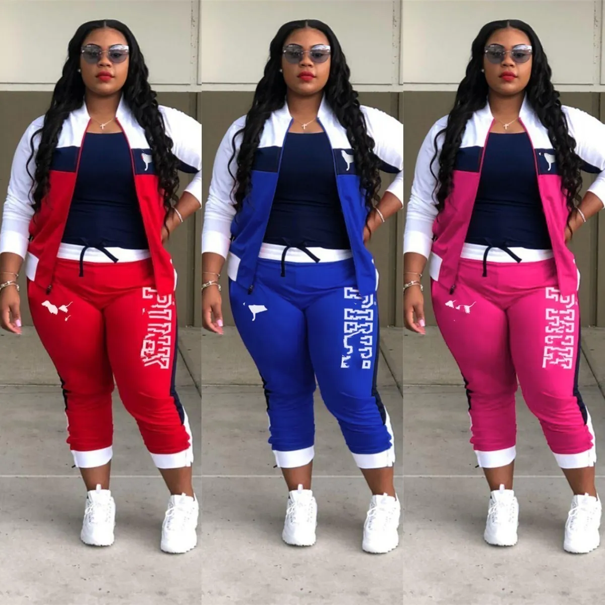 2024 Designer Brand Women Tracksuits Jogging Suits Pink Print 2 Piece Set Long Sleeve Sweatsing Jacket Pants Patchwork Outfits Fall Winter Casual kläder 8964-3