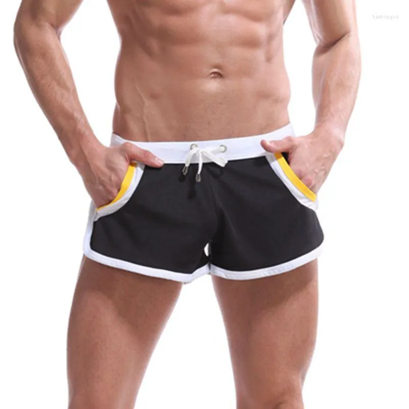 남성 반바지 여름 해변 홈 체육관 착용을위한 빠른 마른 느슨한 메쉬 트렁크 스포츠