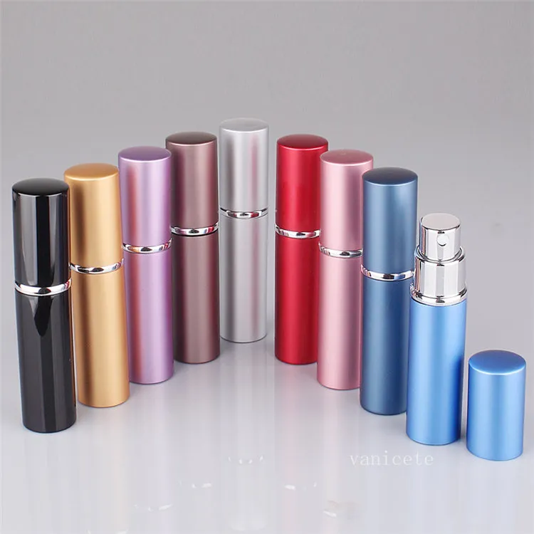 Packaging Bottles Portable Perfume Bottle Refillable Atomizer metal aluminum empty spray bottles Mini Travel 6ml Portables sprays bottleLT182