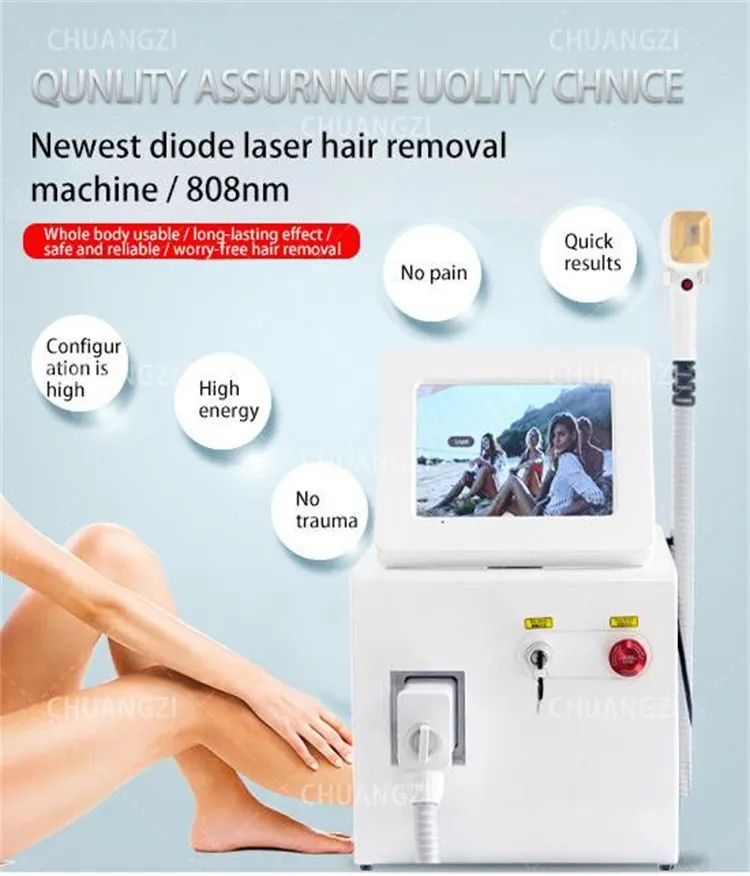Veet Hair Removal Machine diode Laser 755 808 1064nm Golflengte Depilator Koelkop Pijnloze Depilatie Verlichte huidtint