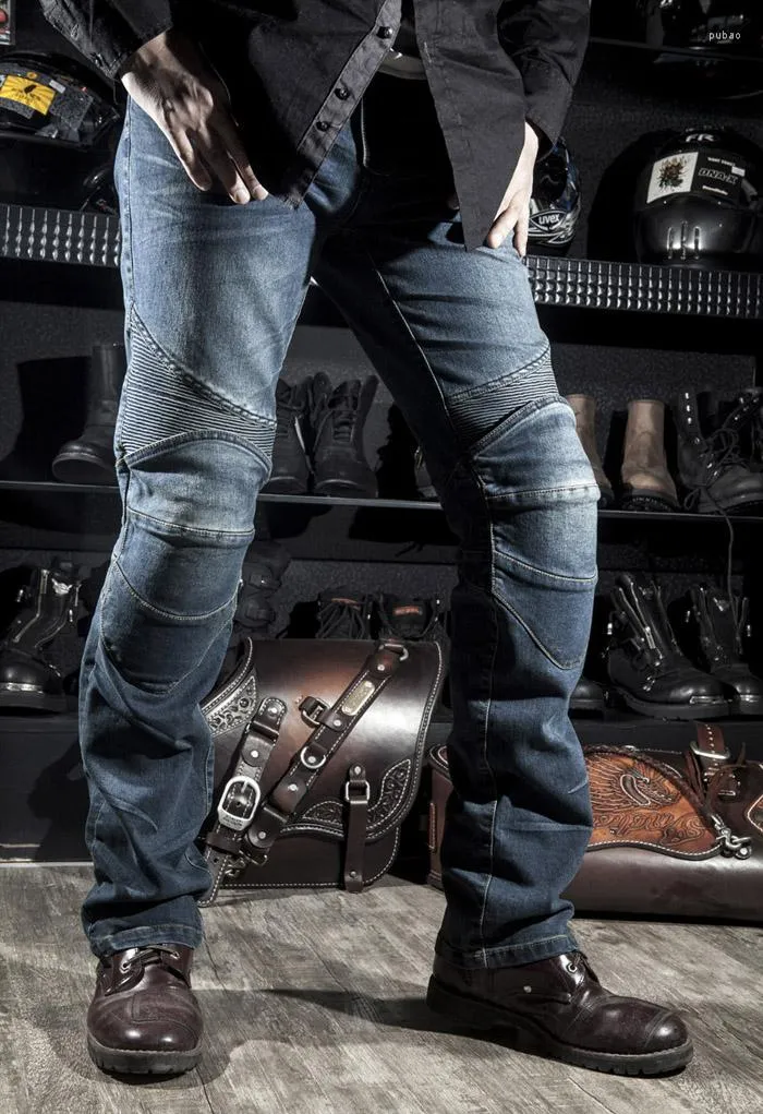 Vêtements de moto Jeans d'équitation avec armure Genoux Coussinets de hanche Pantalon de course de motocross Pantalon de cyclisme de moto Pantalon de protection