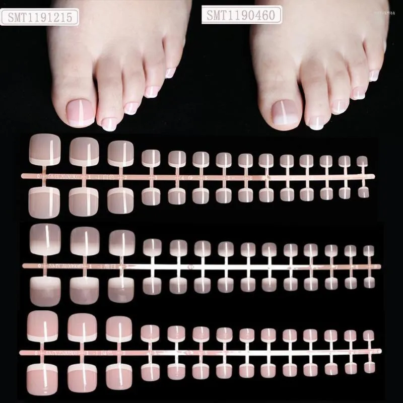 False unhas 24pcs Francês Dicas de unhas FRANCES