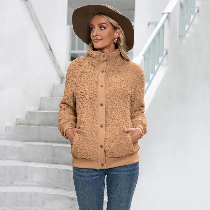 여자 모피 가을 테디 베어 코트 여성 인조 코트 숙녀 겨울 재킷 2022 두꺼운 따뜻한 푹신한 플러시 재킷
