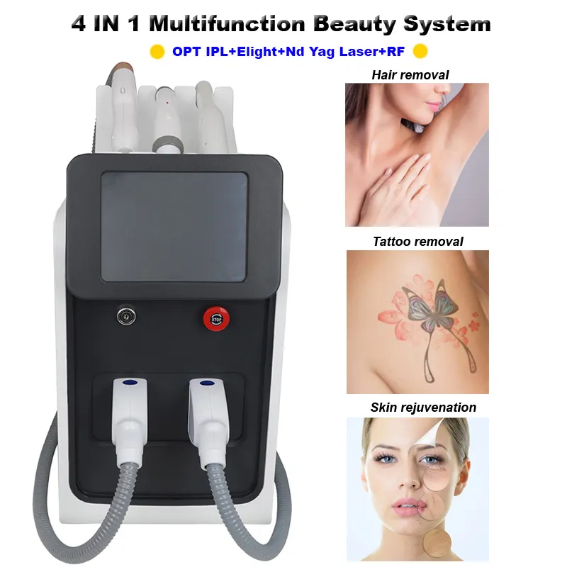 OPT Elight IPL Depilazione permanente multifunzionale Nd Yag Laser Tattoo Remove Therapy Beauty Machine RF Face Lift Attrezzatura per il ringiovanimento della pelle