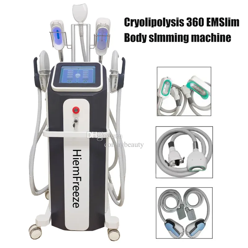 Nuevo 2 en 1 Emslim Muscle Building 360 Cryo Slimming Machine Hiemt Body Sculpting Machine Cool Criotherapy Equipment