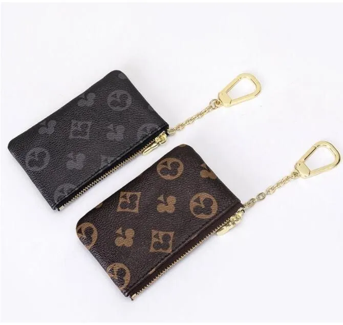 Clips de dinero KEY POUCH Diseñadores Mini billetera Moda para mujer para hombre Llavero Anillo Titular de la tarjeta de crédito Monedero Monedero de lujo M62650 caja de billetera