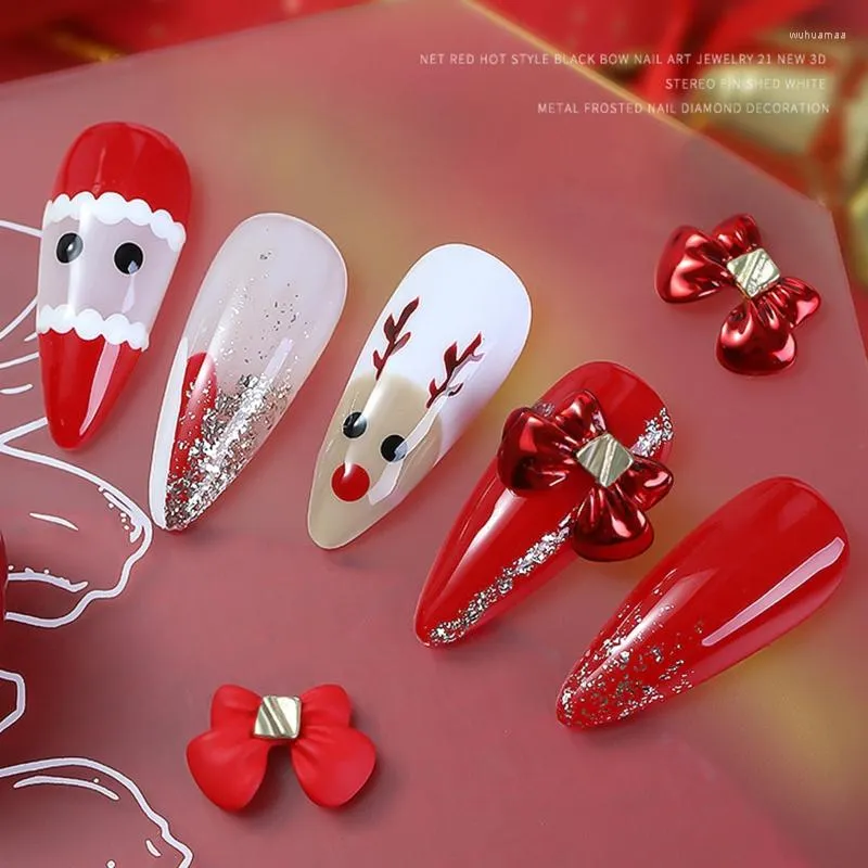 Ложные гвозди 3D Nail Art Charms Bows для женщин девочек