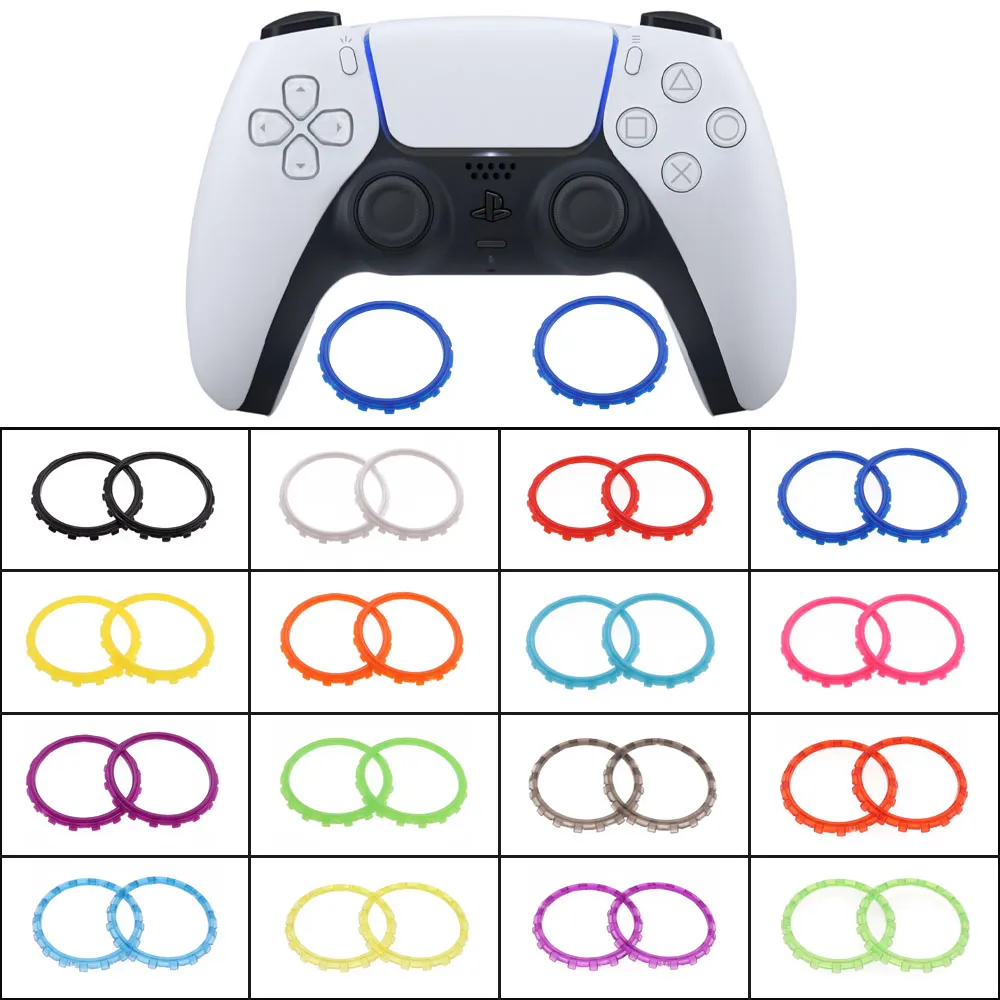 Ers￤ttning av GamePad Thumbstick Accent Joystick ringer f￶r PS5 Controller dekorativ ring Fast Ship