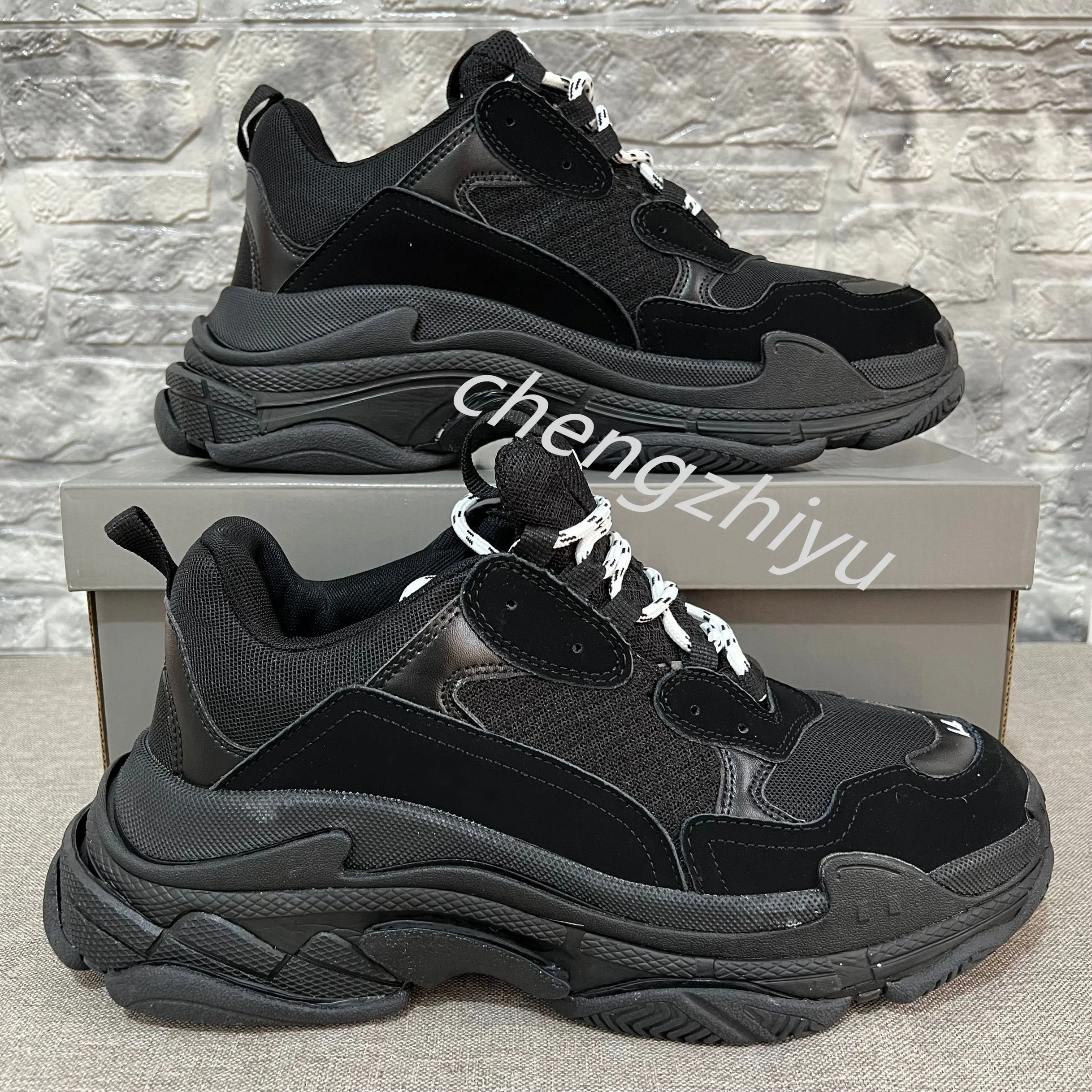 Casual Dad Shoes Lovers Sneakers Black White Gym Red Grey Platform Factory Direct Paris Triple S Mens Womens Track Eur 36-45