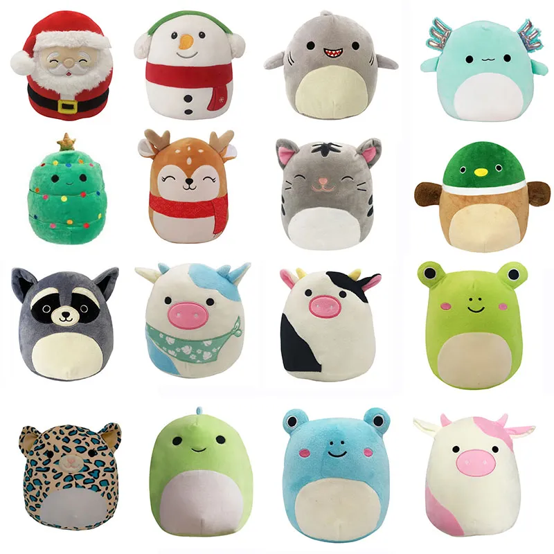 Super söta plyschdockor Toy Kawaii Plushie Fruit Animal Squishy Squishi Squish Mellow Mallow Kudde fyllda djurleksaker för barn julklapp