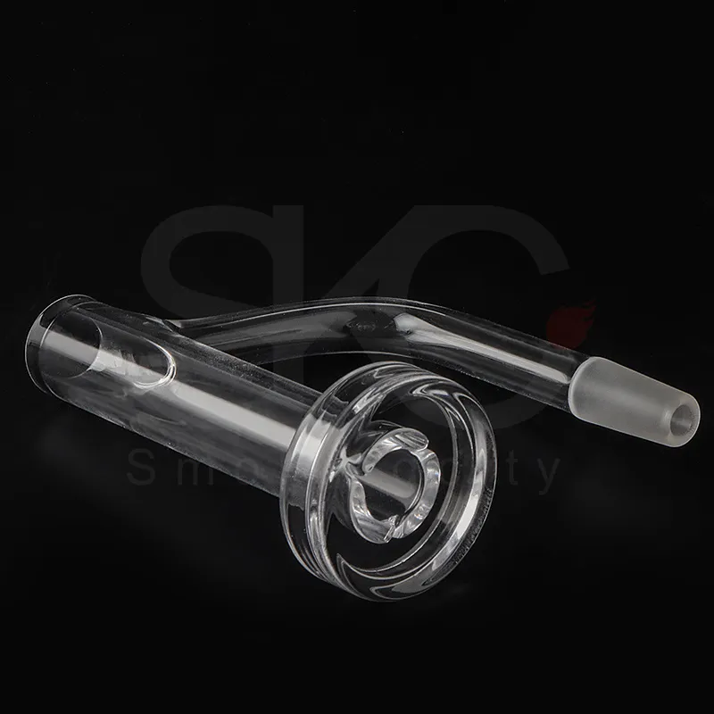 스모크 네일 완전 용접 경사 가장자리 제어 타워 쿼츠 뱅거 10/14/18mm 2.5mm 두께 DAB RIGS 유리 수도관