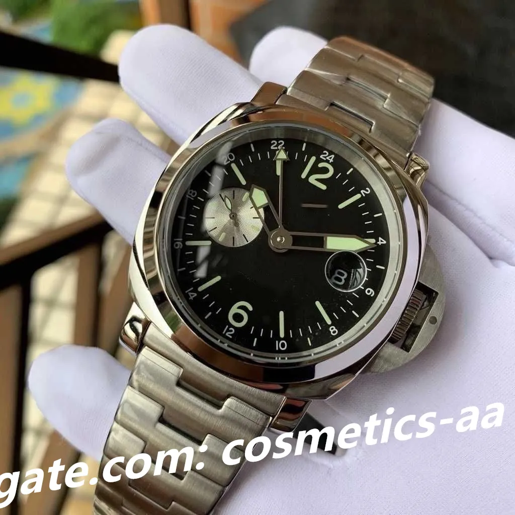 Men watch Automatic Mechanical movement Sapphire Mirror 45mm Stainless steel watch strap with luminous Wristwatch