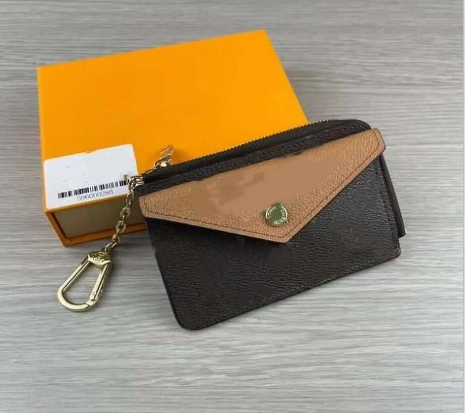 Top Qualité Original Boîte Date Code Porte-Monnaie Titulaire Luxurys Designer Portable KEY Pouch Wallet Classique Homme / Femme Pièces Clés Chaîne Sac Célèbres Portefeuilles 7 Couleurs