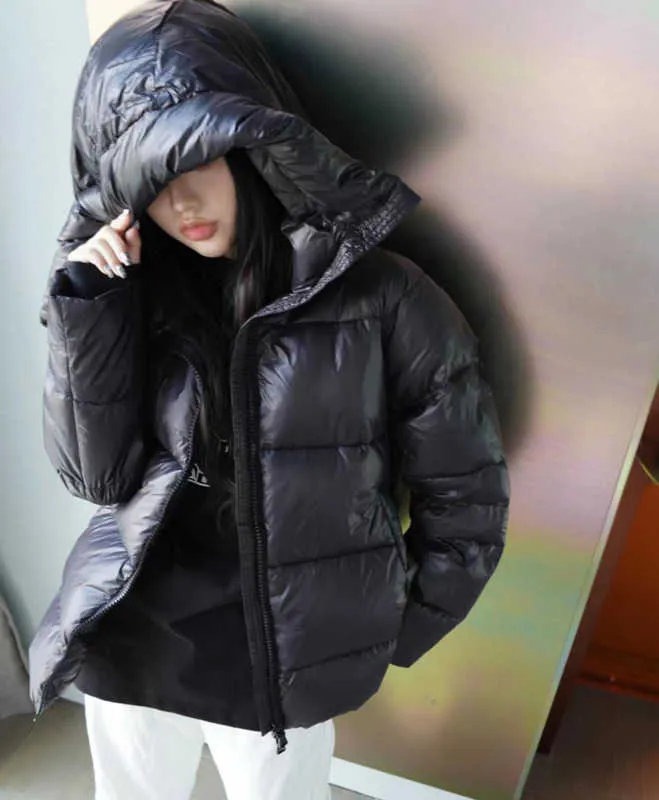 Brand Women's Down 2022 Autumn and Winter New Hooded Bread Coat Fashionable Warm keeping Versatile Coat