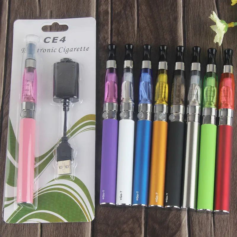 High Quality eGo CE4 starter kit eGo-t vape pen battery ce4 e liquide atomizer ecig vaporizer 510 thread batteries electric cigarettes dhl