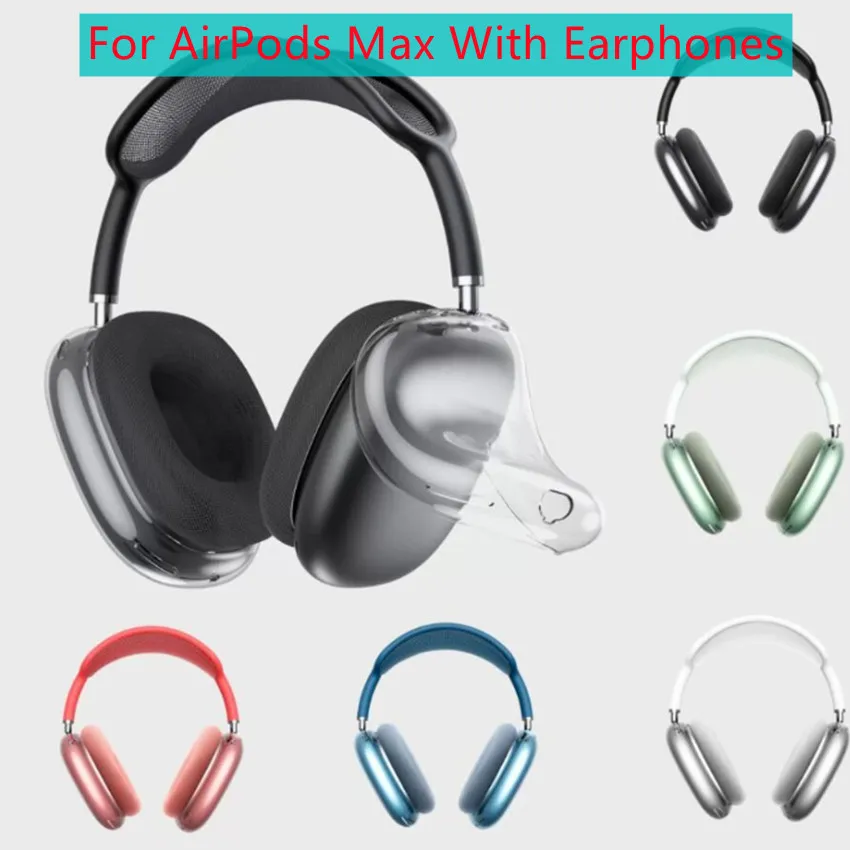 Para AirPods Max 5.3 Ear￳veis Bluetooth AirPods Pro 2 AirPods 2 Case de silicone com fones de ouvido