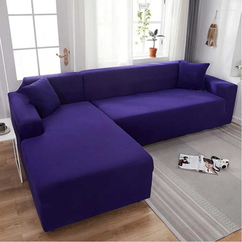 كرسي الأغطية المنزلية مخملية الفخمة L غطاء أريكة على شكل غرفة المعيش