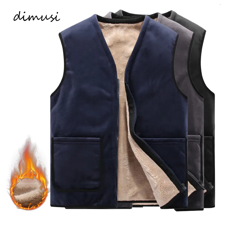 Hommes Gilets DIMUSI Hiver Casual Homme Polaire Chaud Sans Manches Vestes De Mode Outwear Thermique Doux De Pêche Gilets Vêtements 8XL 221116