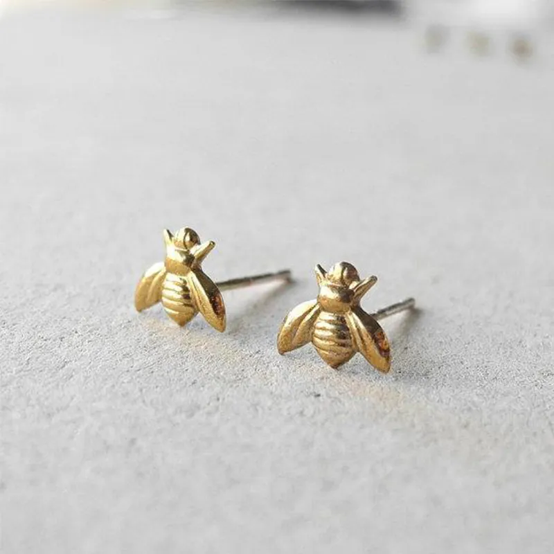 big stud Vintage Bee Orecchini Fashion Designer Orecchini Borchie da donna di alta qualità per Lady Luxury Jewelry Party Wedding Stud Engagement