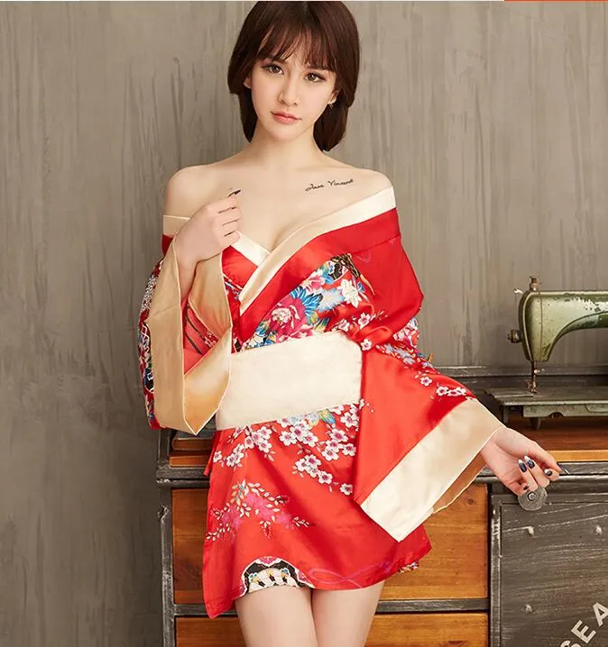 Sexy Pyjamas lingerie passionate pajamas kimono uniform seductive suit provocative clothes plus size coquettish