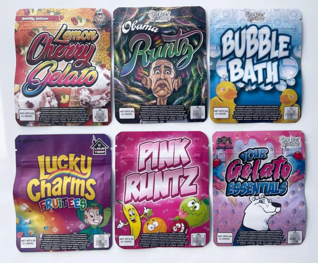 Wholesale EMPTY Packaging Bags Gummy Edible Candy Edibles Sour Mylar