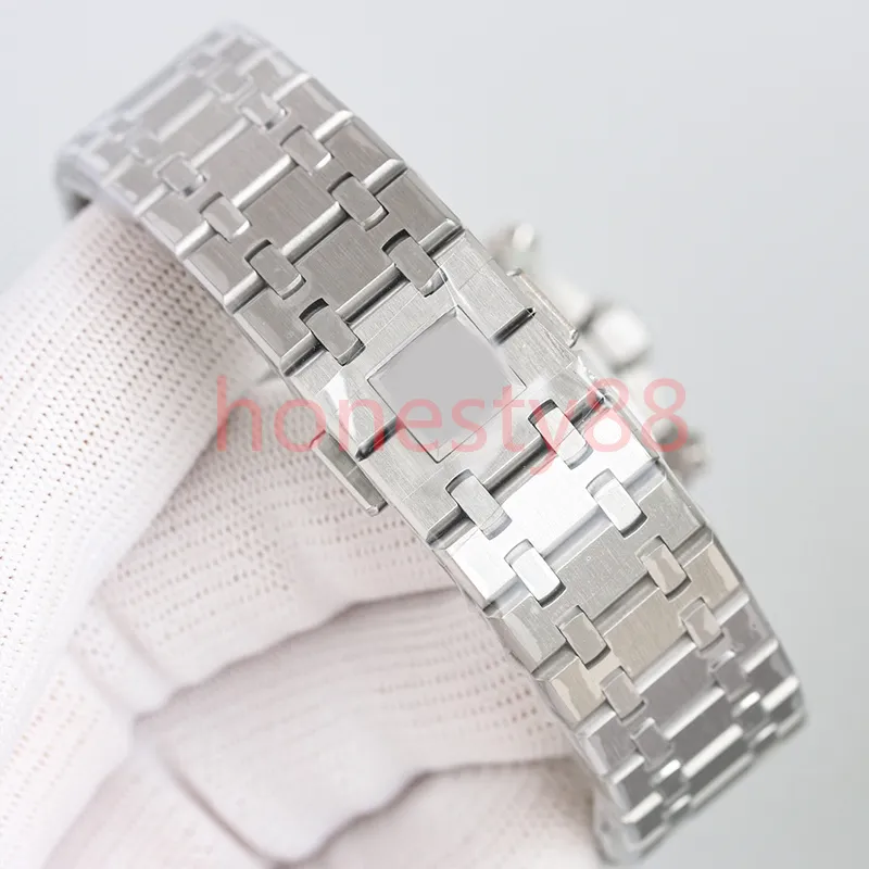 montre de luxe en or pour hommes Super long quartz Montres-bracelets 41mm bracelet en acier inoxydable miroir saphir lumineux Designer Auto Date216v