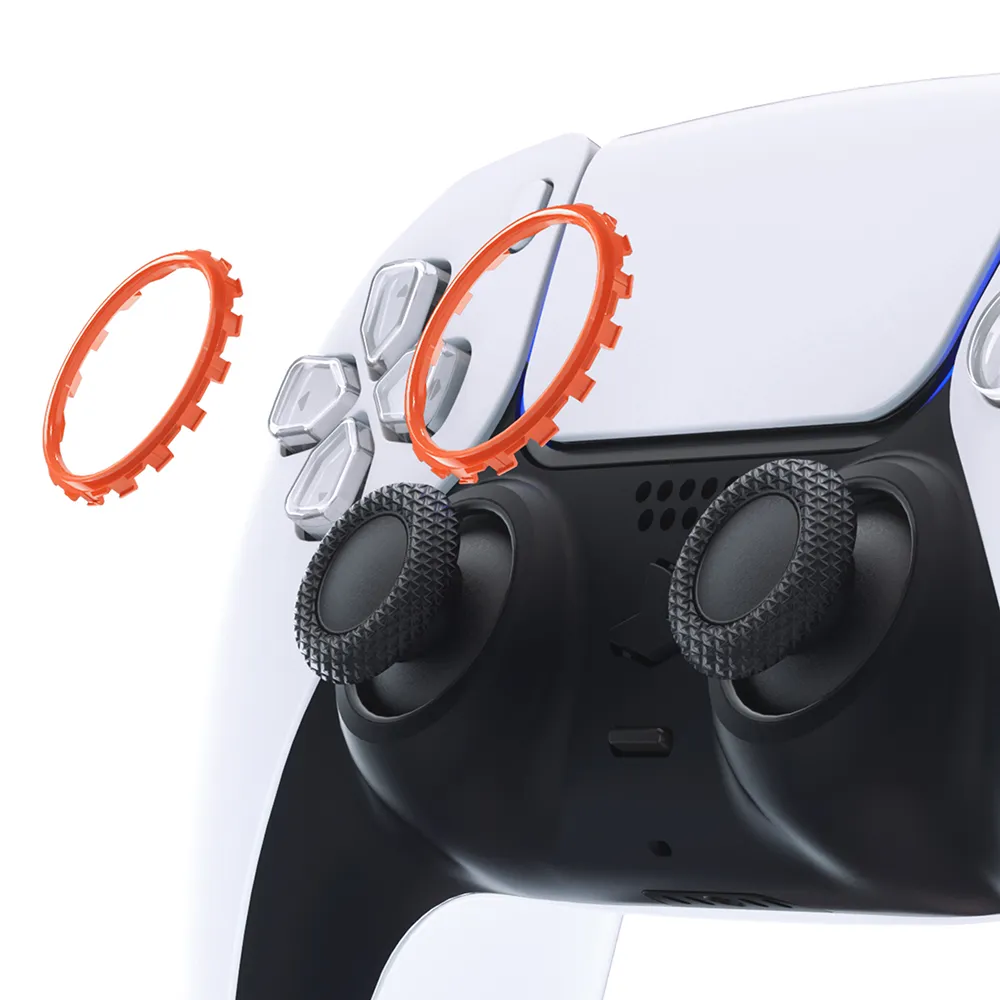 Ers￤ttning av GamePad Thumbstick Accent Joystick ringer f￶r PS5 Controller dekorativ ring Fast Ship