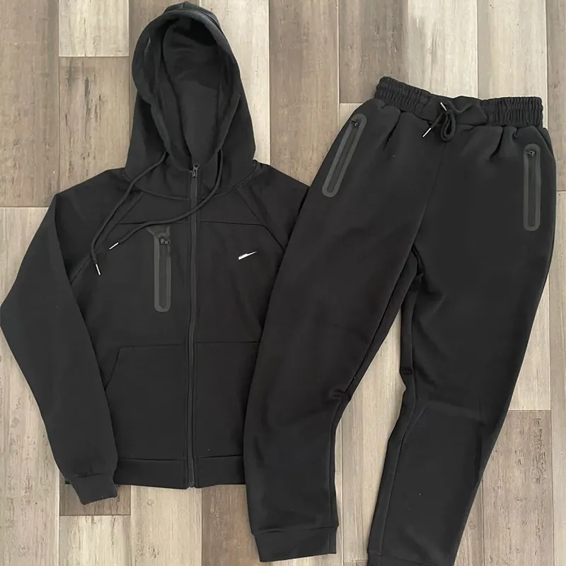 Designer Tunn Designer Tech Fleece Träningsoverall Herr Dam Sportbyxor Zip Jacka Träningsoveraller Dam Joggare Huvkappor