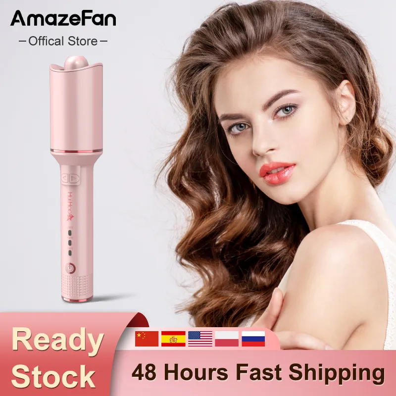 Curling Irons AmazeFan Automatic Iron Rotating Curls Waves Ceramic Curly Magic Hair Care Curler Professional Styling Tools 221116