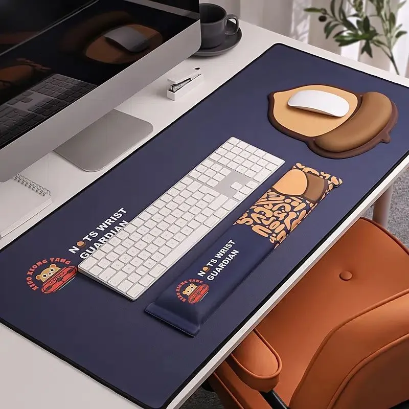 Nozes criativas super grande grande valor de silicone mouse pad teclado de mesa de mesa