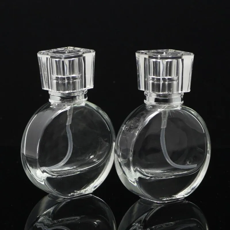 Bouteille de parfum en verre transparent portable de 25 ML avec atomiseur bouteilles rechargeables de parfum de pulvérisation de brouillard vide LX7319