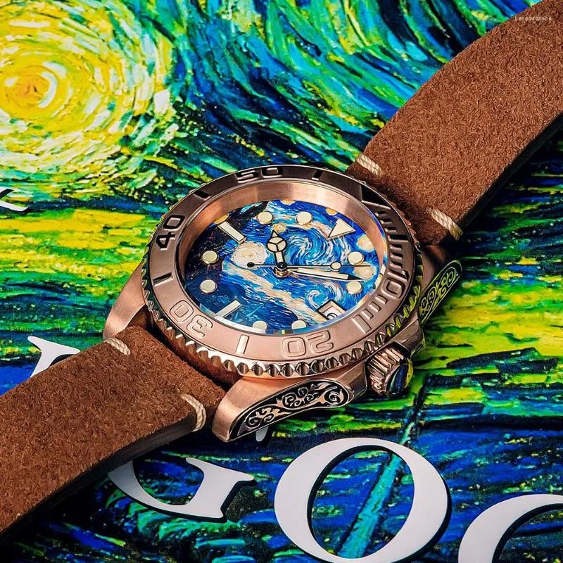 Watches with top luminous dials