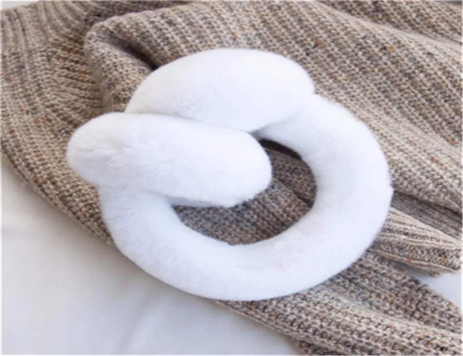 Women Winter Warm Real Genuine RabbitRex Fur Earmuffs Ear Protection Soft Ear Muff2864515