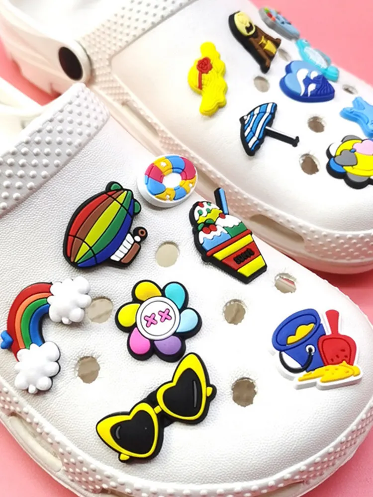 Beach Theme PVC Jibbitz Shoe Charms Fun Clog Garden Charm With Buckle Croc  Pins Perfect Gift For Adults And Kids 221116 From Lu09, $2.66