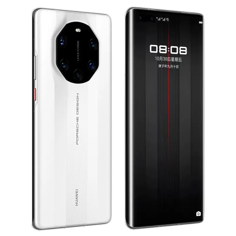 Huawei Mate original 40 RS Porsche Design 5g Telefone celular 8GB 12GB RAM 256GB ROM Kirin 9000 50mp NFC Harmonyos 6,76 "ID da impressão digital de tela curva Face Face Cellphone Smart Cellphone