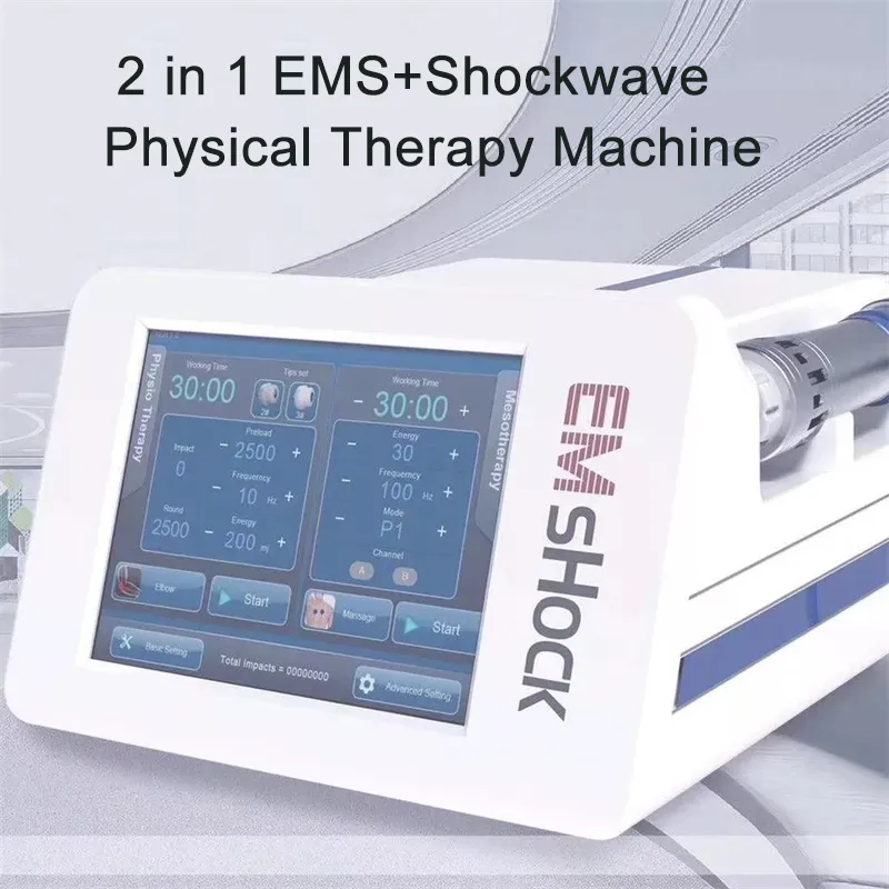 2 In 1 Therapy Machine EMS Shockwave ESWT Shock Wave Physical