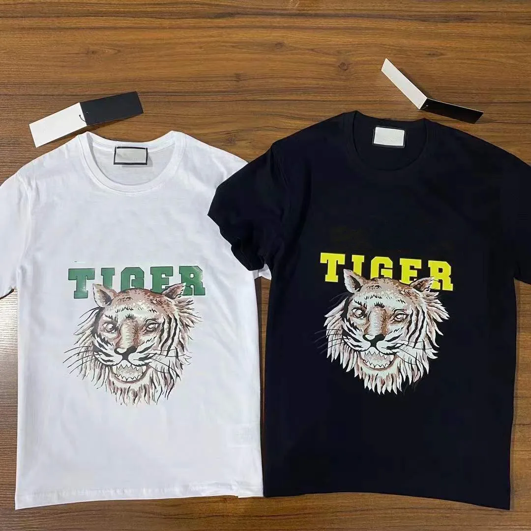 Tiger Design Men Men-T-Shirt Style Tops Tops Pullover Tees Short Sourd