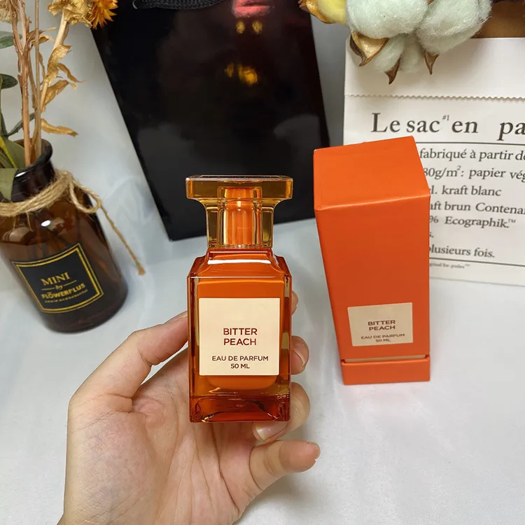 중성 향수 스프레이 향수 50ml 쓴 복숭아 오리엔탈 바닐라 노트 EDP 모든 피부 빠른 위치에 대한 최고 에디션