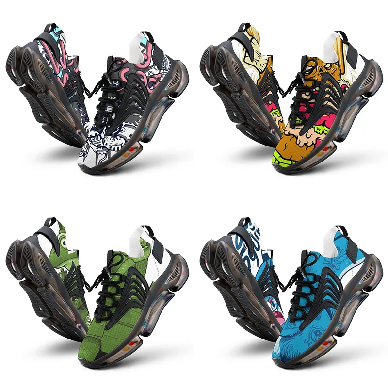 DIY men women Custom shoes support to customization Designer multicolor white black blue runner trainer sport sneakers